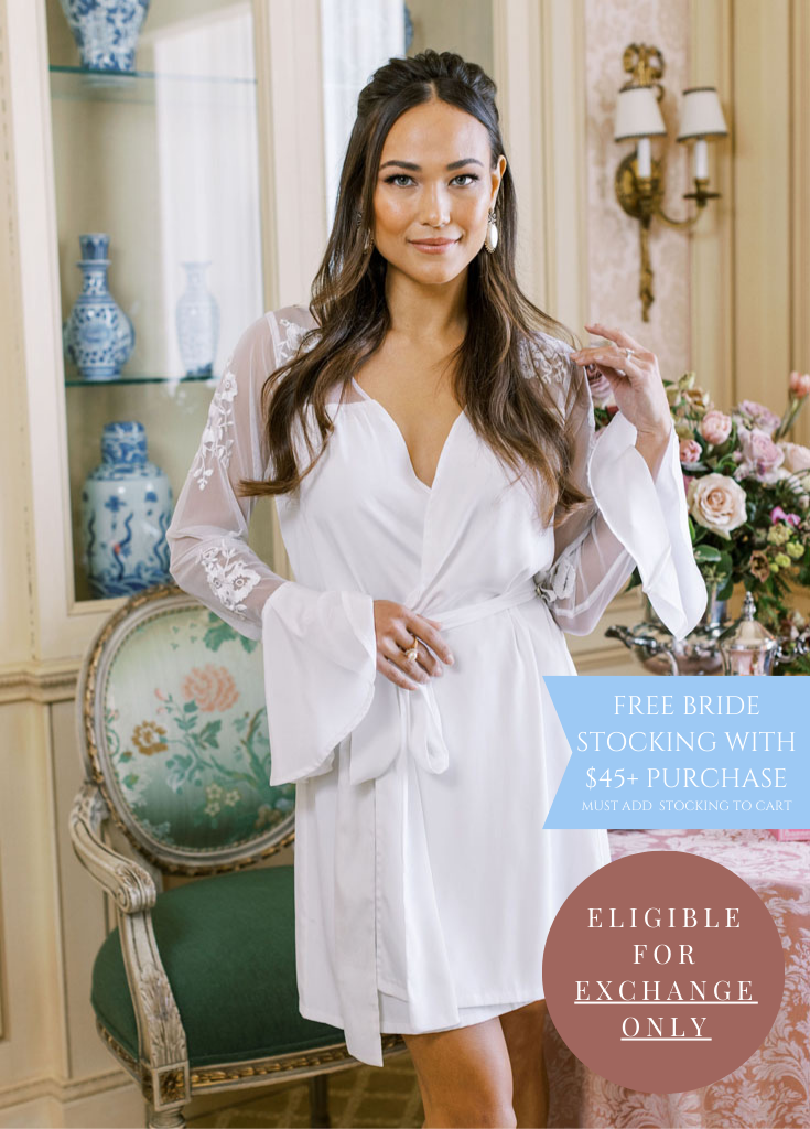 HILDY ROBE- WHITE WITH WHITE MESH