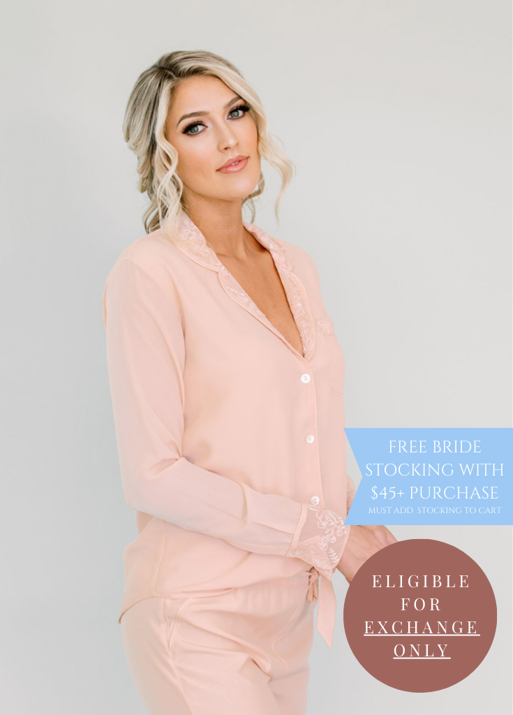 Katelyn Pajama Blouse- Pink