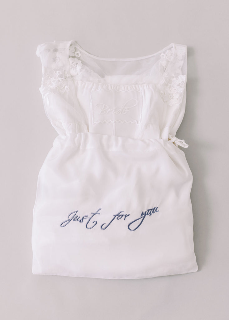 HILDY ROBE- WHITE WITH WHITE MESH