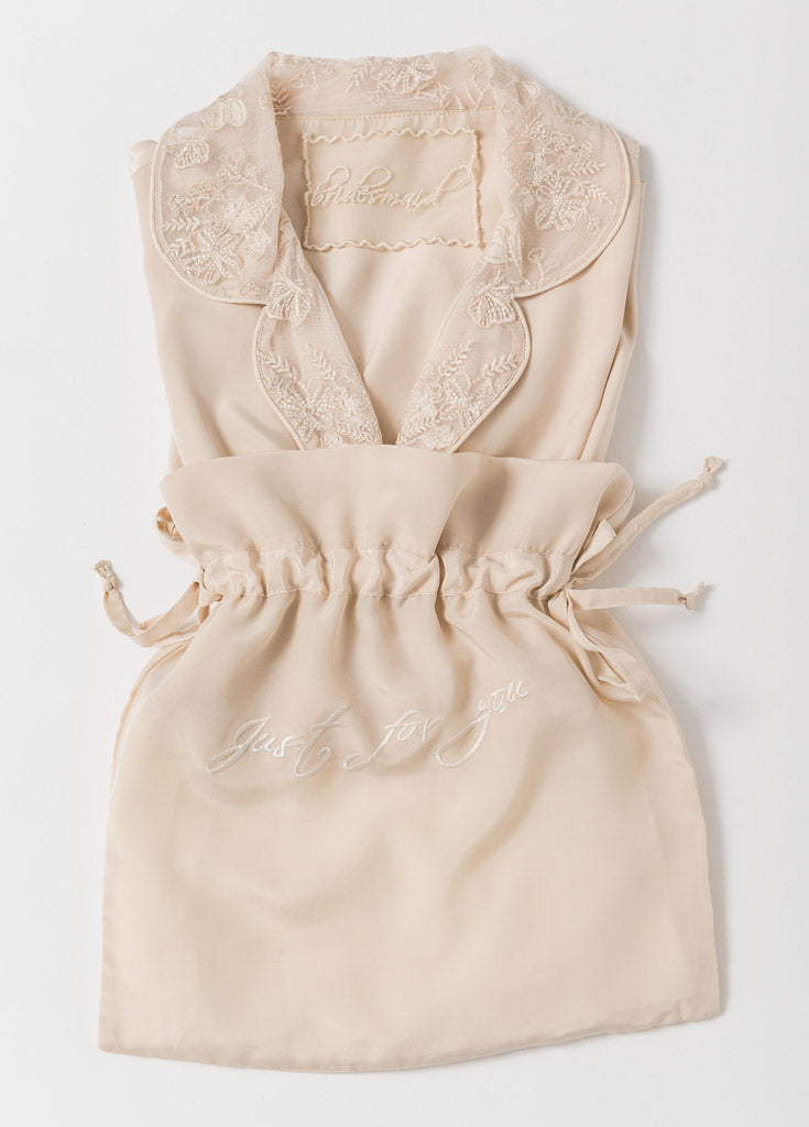 Katelyn Pajama Blouse- Champagne - Robed With Love