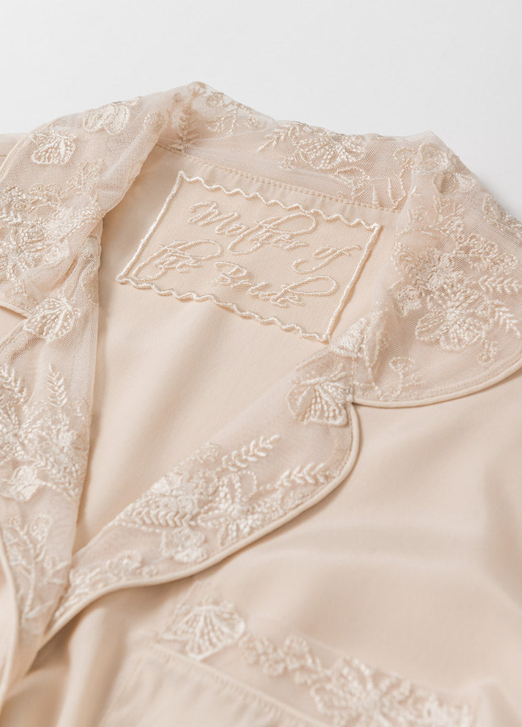 Katelyn Pajama Blouse- Champagne - Robed With Love