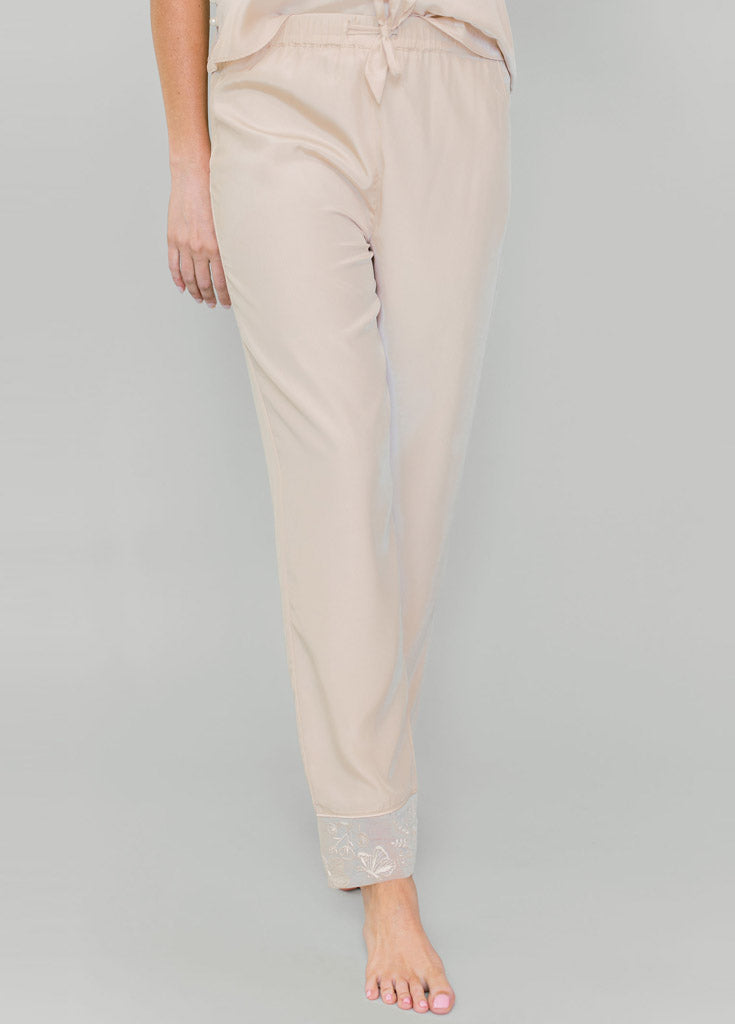Katelyn Pajama Pant - Champagne - Robed With Love
