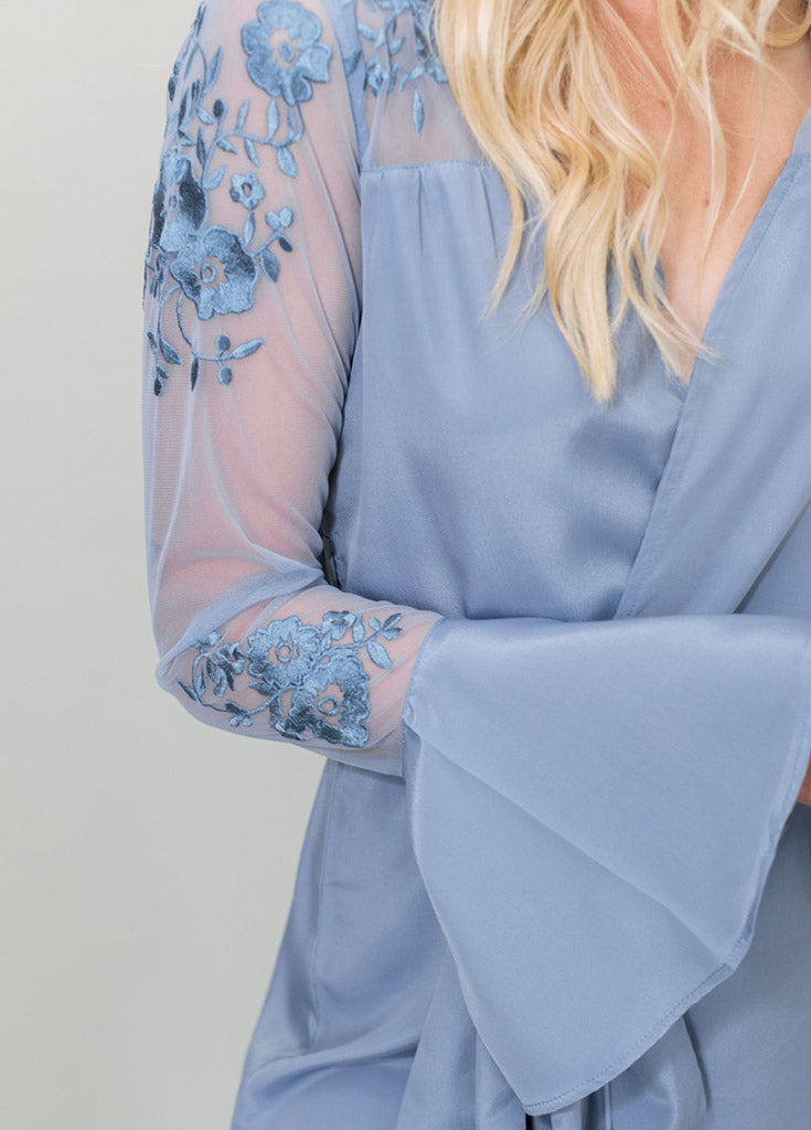 HILDY ROBE- SLATE BLUE - Robed With Love