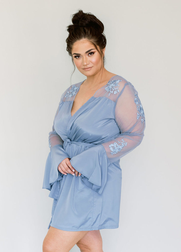 HILDY ROBE- SLATE BLUE - Robed With Love