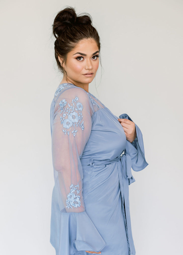HILDY ROBE- SLATE BLUE - Robed With Love