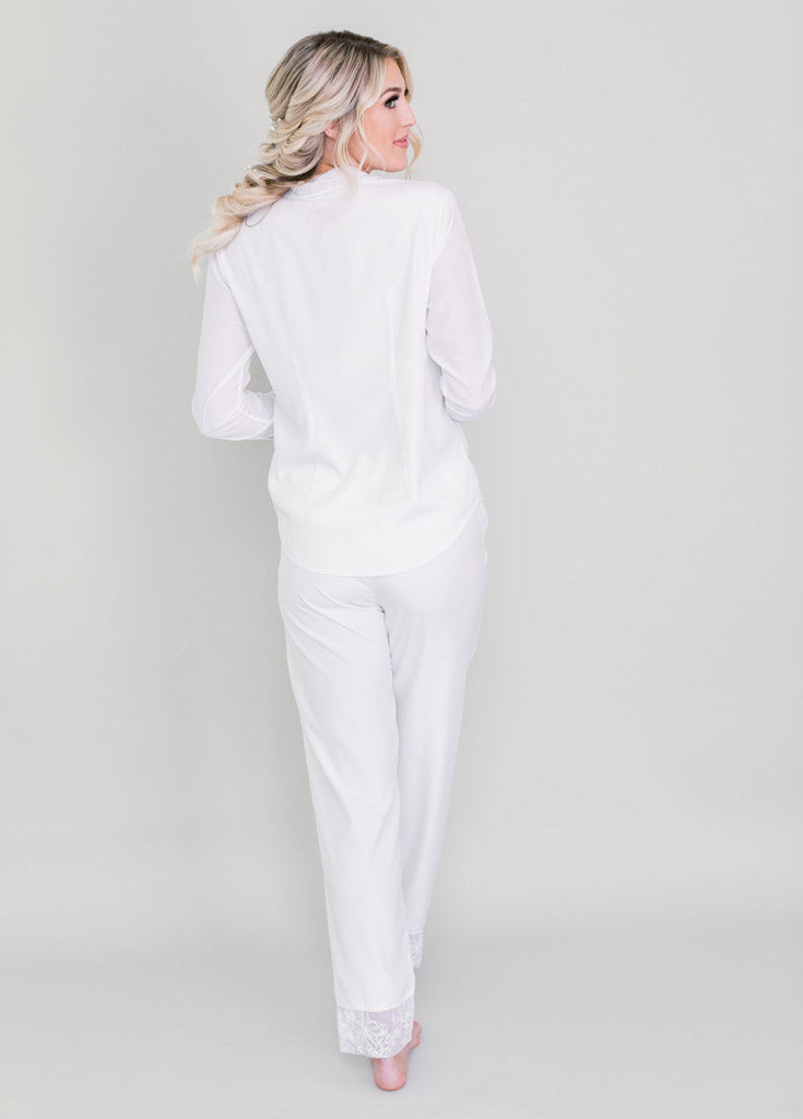Katelyn Pajama Blouse- White