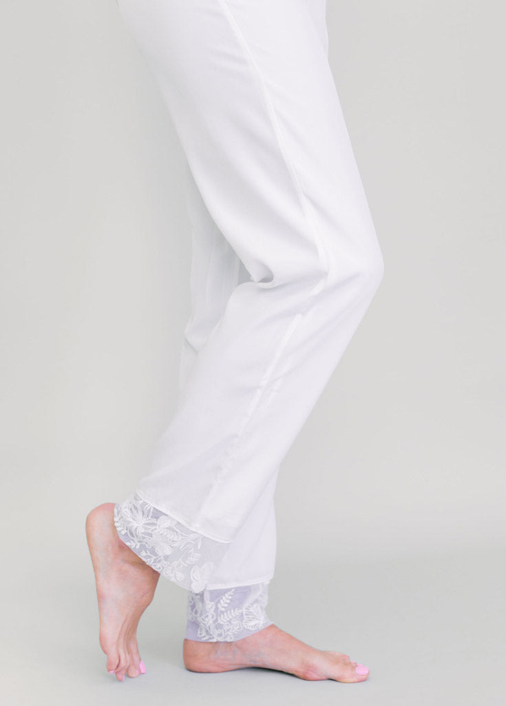Katelyn Pajama Pant - White