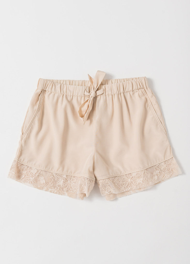 Katelyn Pajama Short- Champagne - Robed With Love