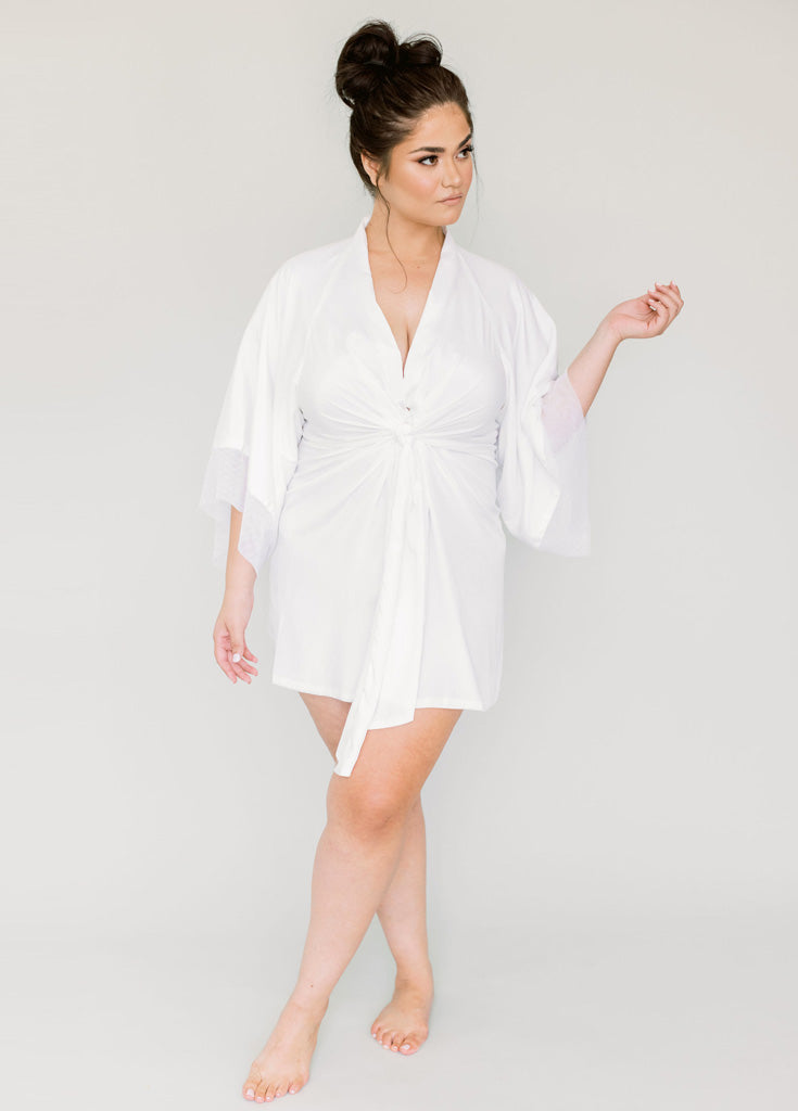 erindringsmønter Udstyr Poleret Kristy Kimono- White - Robed With Love