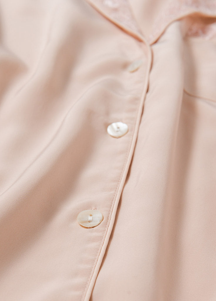 Katelyn Pajama Blouse- Pink - Robed With Love