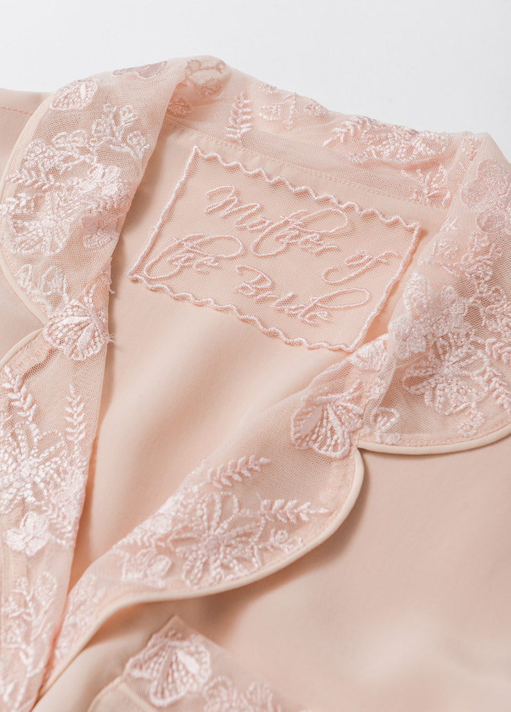 Katelyn Pajama Blouse- Pink - Robed With Love