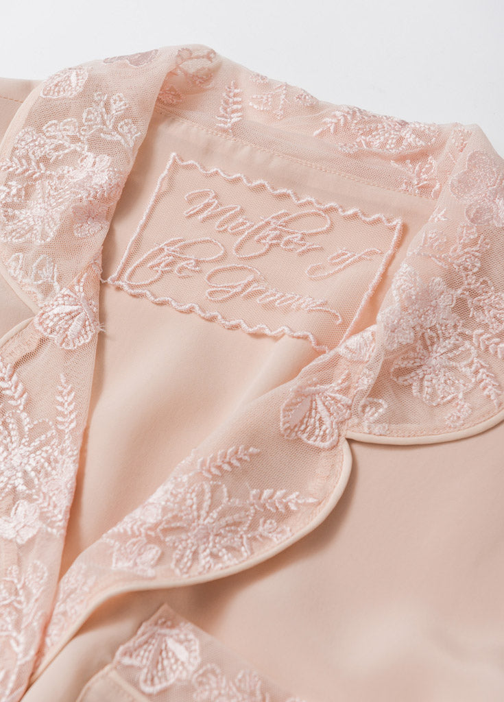 Katelyn Pajama Blouse- Pink - Robed With Love